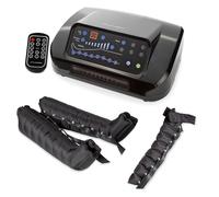 Dinamicamed Pressoterapia Linfodrenaggio per Casa (PRO 8.0 Digitale) | Massaggiatore Professionale per Massaggio Linfodrenante a 8 Camere d'Aria con 2 Gambali XL e Bracciale - 6 Programmi