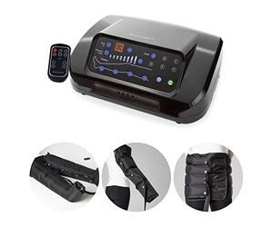 Dinamicamed ® PRO 4.0 Pressoterapia Linfodrenaggio Professionale Digitale Classic, Pressoterapia per Casa con 6 Programmi, Massaggio Linfodrenante 4 Camere Gambali XL, Fascia Addome e 2 Bracciali
