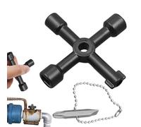 dinamometrica per armadietti, chiavi dinamometriche con impugnatura antiscivolo, a croce portatile, design compatto per contatore 'acqua, valvola elettrica, armadio, 7,1 x 7,1 cm