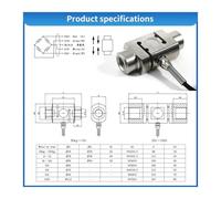 Dinamometro digitale, Misuratore di digitale con cella di carico S, dinamometro Push Pull Gau, modalità co/traccia, precisione ± 0,05% FS per prove sui materiali(0-700KG)
