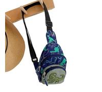 Dinchaakuarry A Per - Dinosaur Design Sling Metter Messenger Per Ragazzi E Ragazze | A Escursionismo Leggero In Tutto Fuori Delle D, blu, Se référer au descriptif, riferimento alla descrizione