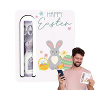 Dinchaakuarry Bunny Wooden Card Maniche Pasqua Pascia Pascia Pascia per Vacanza colorato Porta di Soldi per la Busta in Contanti in Legno di Pasqua Busta Spring Festival Festival Regalo Regalo Raggi