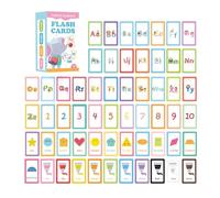 Dinchaakuarry Carte flash parlanti per bambini,Tasca educativa per bambini,Colori Cognitivi 58 Pezzi Alfabeto Flash Card - Giocattolo educativo per bambini su entrambi i lati per ragazze