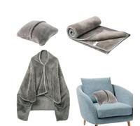 Dinchaakuarry Combinazione e da viaggio per aereo - Set leggero in flanella, per dormire portatile, calda, borsa comfort compatta, morbida da viaggio, accogliente, sc
