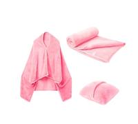 Dinchaakuarry Combinazione e da viaggio per aereo - Set leggero in flanella, per dormire portatile, calda, borsa comfort compatta, morbida da viaggio, accogliente, sc