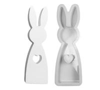 Dinchaakuarry Stampo in silicone per coniglietti pasquali | Stampo in silicone per sapone fatto a mano - Stampi creativi in resina per decorazione a forma di cuore in silicone per Pasqua, candela