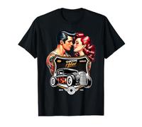 Diner Auto Rockabilly Anni '50 Maglietta con Stampa Grafica Economica