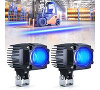 Dinfu 2 Pack LED Carrelli elevatori luci linea retta blu LED Carrelli elevatori luce di sicurezza 10W DC 10-80V Magazzino Area pericolosa luci di avvertimento