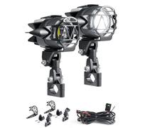 Dinfu 40W LED fari supplementari per moto 9v-60v 4000LM tondo LED fendinebbia IP68 con cablaggio, interruttore e supporto IP68 faretti per moto ATV SUV dirt bike 4x4 pickup