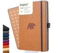 Dingbats - Quaderno Medio A Quadrettini Con Animali Selvatici, Orso Bruno, A5 - Quaderno Con Copertina Rigida - Carta Perforata, Color Crema, 100 G/mq