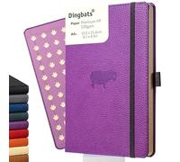 Dingbats - Quaderno Medio A Quadrettini Della Fauna Selvatica, Ippopotamo Viola, A5 - Carta Perforata, Color Crema 100 Gsm A Prova Di Inchiostro