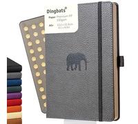 Dingbats - Taccuino Medio A Righe Con Animali Selvatici, Elefante Grigio, A5 - Copertina Rigida - Carta A Prova Di Inchiostro Color Crema Da 100 G/mq