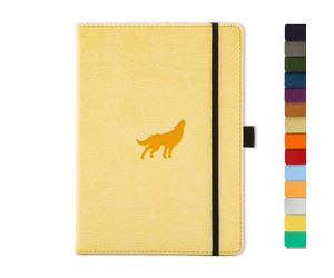 Dingbats Wildlife A5+ Cream Wolf Notebook - Graph Cream Wolf Squared