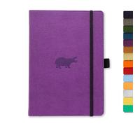 Dingbats - Wildlife Lined Medium Notebook, Purple Hippo, A5 - Hardcover - Cream