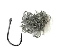 Dingbear 100 Pezzi Set Combinato Di Ami Da Pesca Con Ardiglione - Ami Da Pesca Curvi Con Ardiglione In Acciaio Al CarbonioPer Fiumi, Laghi, Mari e Stagni(4#)