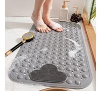 DINGC Tappetino doccia antiderapant con ventose e fori di drenaggio, tappetino doccia con cuscino massaggiante, tappetino da bagno doccia grande per la doccia del bagno 70 x 40 (grigio)