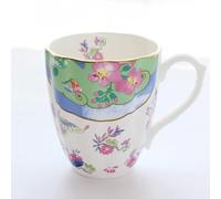 DINGDO Europa Bone China Tazze Grande capacità 420 ml Creativo Pastorale Fiore Tazza da tè Ufficio Latte Tazza da caffè Articoli per la casa in Ceramica