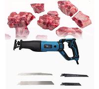DINGFAN Sega a Gattuccio 900W/1300W, Sega Ossa Elettrica da Macellaio, Segaossa da Palmare per Casa Commerciale, per Tagliare Le Ossa Congelare la Carne (Color : Blu, Power : 900W)