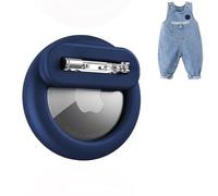Dingfeiyu Airtag Holder Hidden, Custodia per localizzatore GPS nascosta, Custodia Airtag Nascosta con Spilla per bambini, anziani, animali domestici, zaini, bagagli (blu scuro)