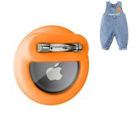Dingfeiyu Airtag Holder Hidden, Custodia per localizzatore GPS nascosta, Custodia Airtag Nascosta con Spilla per bambini, anziani, animali domestici, zaini, bagagli (arancione)