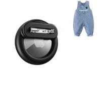 Dingfeiyu Airtag Holder Hidden, Custodia per localizzatore GPS nascosta, Custodia Airtag Nascosta con Spilla per bambini, anziani, animali domestici, zaini, bagagli (nero)