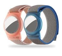 Dingfeiyu Braccialetto per Bambini compatibile con AirTag, Cinturino in Nylon Regolabile, Braccialetto GPS Bambini Anti-Perdita e Antigraffio, Adatto ai Tracker per Apple Airtag