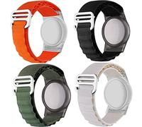 Dingfeiyu Braccialetto per Bambini compatibile con AirTag, Cinturino in Nylon Regolabile, Braccialetto GPS Bambini Anti-Perdita e Antigraffio, Adatto ai Tracker per Apple Airtag