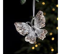 Dingfeiyu Cristalli per Albero di Natale, Decorazione Natalizia Acrilico, Addobbi Natalizi Trasparente, Christmas Tree Decorations, Decorazioni Albero Ghiaccioli (Farfalla)