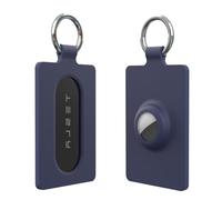 Dingfeiyu Portachiavi Airtag Card per Tesla, in silicone anti-smarrimento e antigraffio, accessorio per Model 3 Y S X, localizzatore GPS Tracker portachiavi per Tesla (blu X 1)