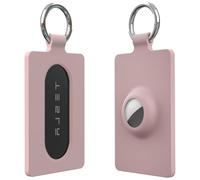 Dingfeiyu Portachiavi Airtag Card per Tesla, in silicone anti-smarrimento e antigraffio, accessorio per Model 3 Y S X, localizzatore GPS Tracker portachiavi per Tesla (rosa X 1)