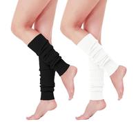 DINGFENG Scaldamuscolo Danza Ballo Moda Caldi Inverno, 2 Paia Di Scaldamuscoli Lavorati A Maglia Per Donne E Ragazze, Polsini Stivali Invernali, Caldi, Lunghi Alla Da Donna, Calzini Al Ginocchio