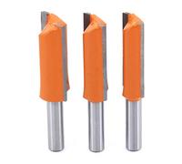 DingGreat 3 Pcs 8mm Gambo Fresa a Taglienti Diritti per Canali, Serie Lunga, Fresa Punte Dritte per Legno
