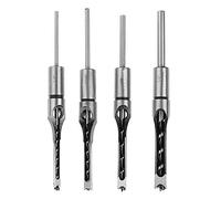 DingGreat 4Pcs Trapano foro Quadrato Scalpello Set, drill bit set punte per Mortasatrice per la lavorazione del legno