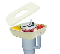DingGreat Adatto per vassoio snack Stanley Cup da 40 oz con coperchio, ciotola per snack compatibile con 40 oz Stanley Cup, quattro scomparti di grande capacità, accessorio Stanley Cup (no Cup)