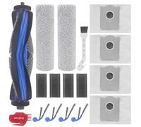 DingGreat Set completo di 16 pezzi per robot aspirapolvere ECOVACS DEEBOT T80 Omni pezzi di ricambio, 2 rulli di pulizia + 1 spazzola principale + 4 spazzole laterali + 4 filtri + 4 sacchetti per la