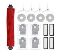 DingGreat Set di accessori compatibile con aspirapolvere Roborock Qrevo MaxV/Qrevo Pro/Qrevo S Robtic, 1 rullo spazzola principale, 4 spazzole laterali bianche, 4 filtri Hepa, 4 cuscinetti per mouse,