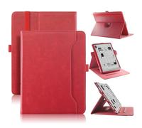 DINGGUAGUA Custodia Compatibile con Boox Go 10.3 Pollici 2024 e-Reader,Cover con Supporto Ruotabile a 360°Multi-Angolo e Auto Sveglia/Sonno,Rosso