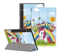 DINGGUAGUA Custodia per Samsung Galaxy Tab S10 Plus,Galaxy Tab S9 FE+ Plus,Galaxy Tab S9 + Plus 12.4 SM-X820/X826B X610/X616 X810/X816B/X818U Tablet,Cover con Funzione Supporto,WUnicorno