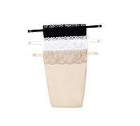 dinghaole 3 inserti per reggiseno a canottiera con clip, inserto in pizzo per abito a taglio basso da donna, gilet con pannello di modestia da donna, nero, bianco, beige