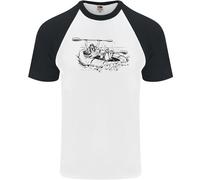 Dinghy Rapids White Water Rafting Whitewater Mens S/S Maglietta Baseball