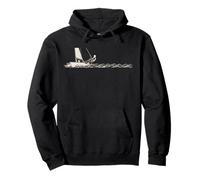 Dinghy Sailing Optimist Racing Barca a Vela Grafica Felpa con Cappuccio