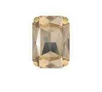 DINGK 10x14mm 13x18mm Forme rettangolari Strass in Vetro Cristallo con Artiglio Dorato Cucire su Pietre preziose per Accessori di Abbigliamento