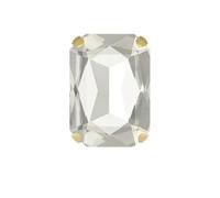 DINGK 10x14mm 13x18mm Forme rettangolari Strass in Vetro Cristallo con Artiglio Dorato Cucire su Pietre preziose per Accessori di Abbigliamento
