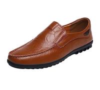 Dinglong Ciabatte Uomo estive Mocassino Piatto da Uomo in Pelle Slip On Business Dress Shoes Driving Casual Boat Soft Shoes Ciabatte Uomo estive Scarpe Uomo Scarpe Antinfortunistiche Uomo