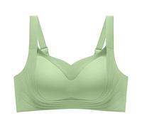 Dinglong Comodo Seno da Donna Sexy e Senza Tracce Raccolto Senza Anelli in Acciaio Supporto Morbido Chiusura del Colletto Reggiseno Anti Caduta Reggiseno Sportivo Donna Sostegno Forte (GN2, XL)