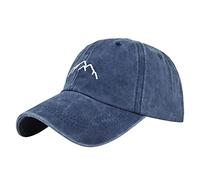 Dinglong de Hombre Berretto da Baseball in Tinta Unita da Uomo e da Donna in Denim retrò Lavato e Vecchio Distrutto de Hombre (Navy, One Size)