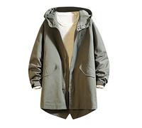 Dinglong Giacca Pioggia Uomo Giacca Casual Versatile Da Uomo, Affari, Tempo Libero, Grande, Con Cappuccio, Tinta Unita Giubbino Uomo Invernale Giaccone Impermeabile Uomo Giubbotto Uomo Impermeabile