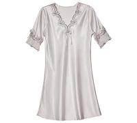 Dinglong Gonna Notte Donna Abito da Notte in Raso da Donna con Scollo a V, Camicia da Notte in, Camicia da Notte in Pizzo Copricostume Donna Mare Cotone Profumo alla Vaniglia Vestiti Estivi Lunghi