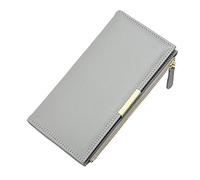 Dinglong Mini Portamonete Donne Portafoglio Moda Nuovo Modello Portafoglio Semplice Tinta unita Lunga Multi Carta Versatile Borsa Mini Portamonete Donna, grigio, taglia unica, porta carte cabaia