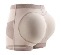 Dinglong Mutandine da donna, pantaloni pancia, glutei, glutei, fianchi sollevamento, pantaloni con imbottiture PP pesca anca piatta angolo vita sagomatura intimo mutandine da donna, beige, M